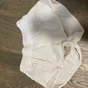White lululemon hotty shorts!!
